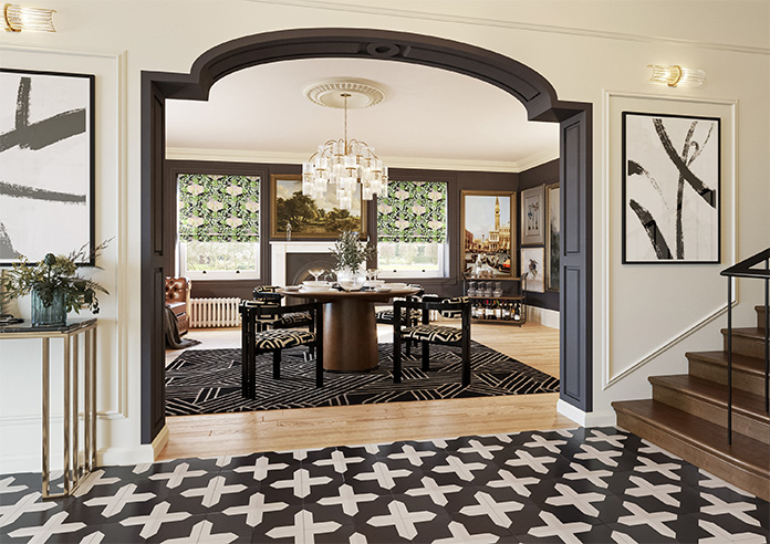 Faded Glamour, Goddess Green Black - Twist&Fit Roman Blind - Image 6